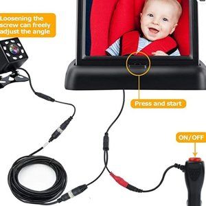 Itomoro Baby Car Mirror, View Infant in Rear Facing Seat with Wide Crystal Clear